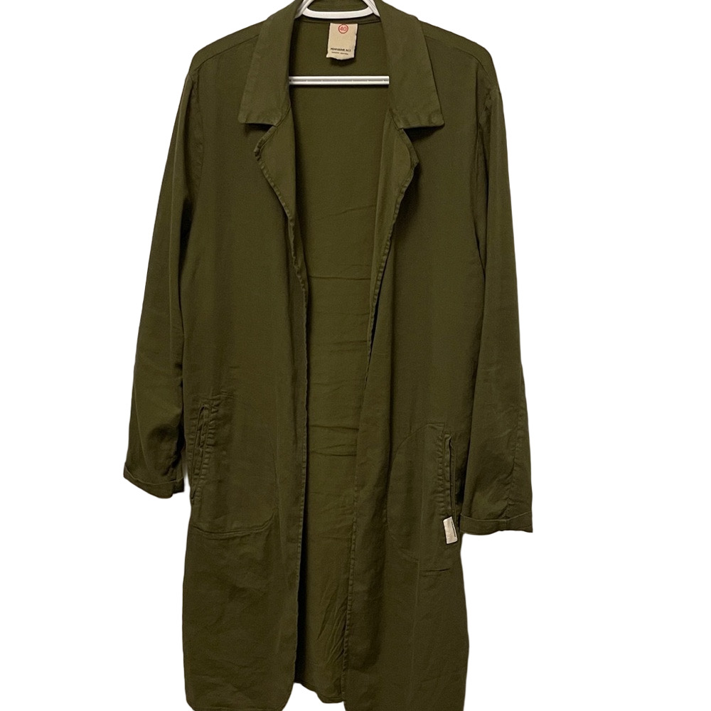 Penn&Ink NY Green Linen Blend Duster Size 40